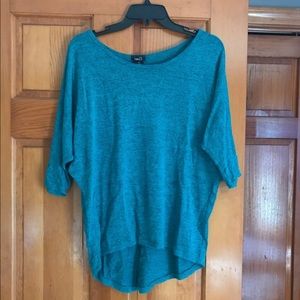 Turquoise 3/4 Sleeve Dolman Top